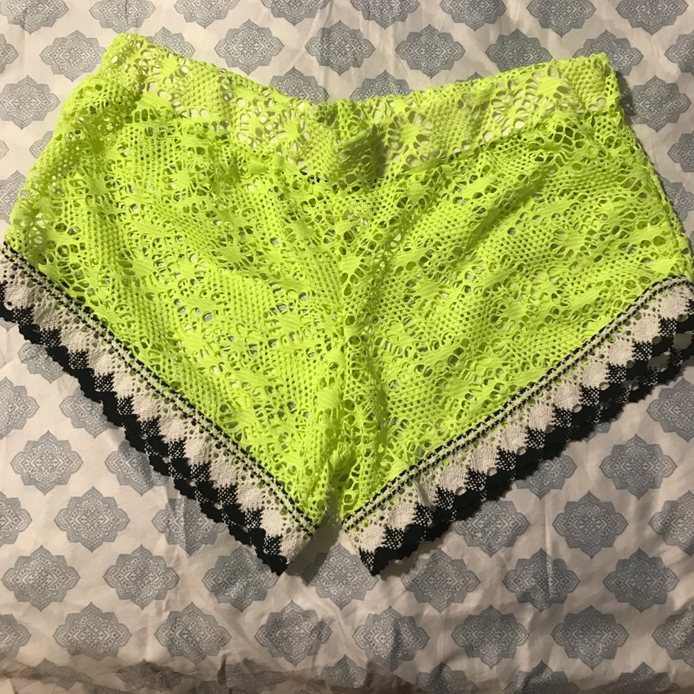 Crochet swim shorts
